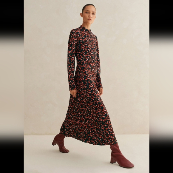 ME+EM Red Knee High Stretch Leather Boot 39 - Picture 5 of 16